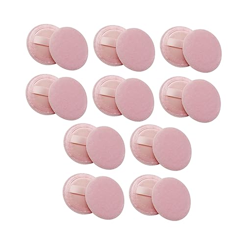 MAGICLULU 20st Puderquaste Gesichtstücher Saubere Tücher Lidschatten Make-up-puff Trockener Hauch Wattepads Aus Baumwolle Runder Make-up-schwamm Frau Rosa Make-up-spritzer Flanell Mädchen von MAGICLULU