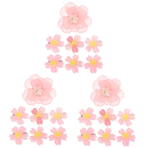 MAGICLULU 21 Stk Kirschblüten-Haarnadel Kopfbedeckungen für Kinder Haarschmuck für Mädchen haarklammer set haarspangen set Tiara sommer haar zubehör Haarspangen für Kinder Blumenmädchen Harz von MAGICLULU