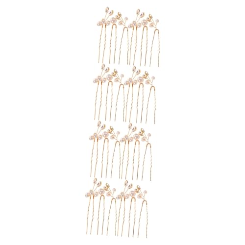 MAGICLULU 24 Stk Braut Hochzeit Haarschmuck Braut Haarschmuck Hochzeit Hochzeits-Strass-Haarstab hair accessories for hochzeitshaar schmuck Haarspangen Haarnadel Haar-Chignon-Clips von MAGICLULU