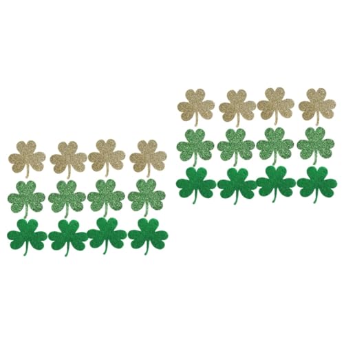 MAGICLULU 24 Stk Foto-requisite Haarschmuck Für Babys Kleeblatt-dekorationen Haarschmuck Für -mädchen St. Patricks Day Konfetti -stirnbänder Für Mädchen Diy Irland Patch Kleine von MAGICLULU