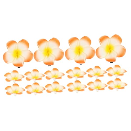 MAGICLULU 24 Stk Frangipani Haars pange hawaiianische blumen für haare Haarspangen haarklammer set haarklammern set Tiara Haarnadel Blumenhaarspange für Mädchen Plumeria-Blumen-Haarspange von MAGICLULU