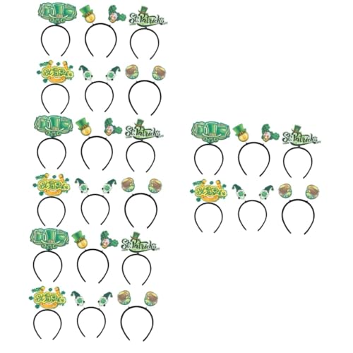 MAGICLULU 24 Stk Klee Stirnband handgefertigte Haaraccessoires Partyzubehör kinder haarschmuck st patricks day haarschmuck Haargummis Stirnbänder Festival-Party-Haarband Kopfbedeckung Papier von MAGICLULU