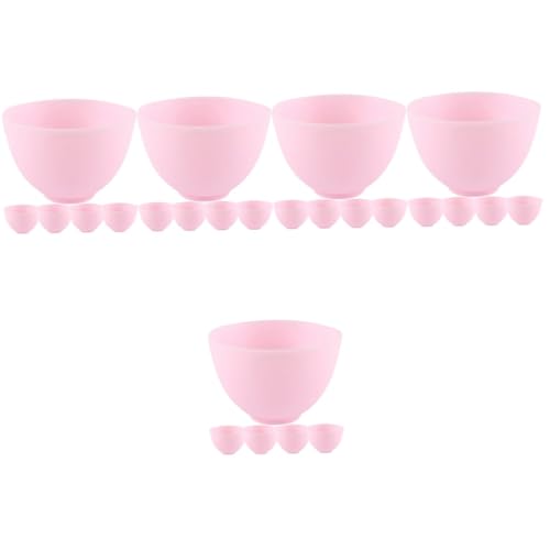 MAGICLULU 25 Stk Maskenschale Silikon Silikonbehälter Silikonschalen Für Gesichtsbehandlungen Pflegezubehör Diy-tool Schale Für Gesichtsmaske Schüsseln Damen Bilden Kieselgel Rosa Dreck von MAGICLULU