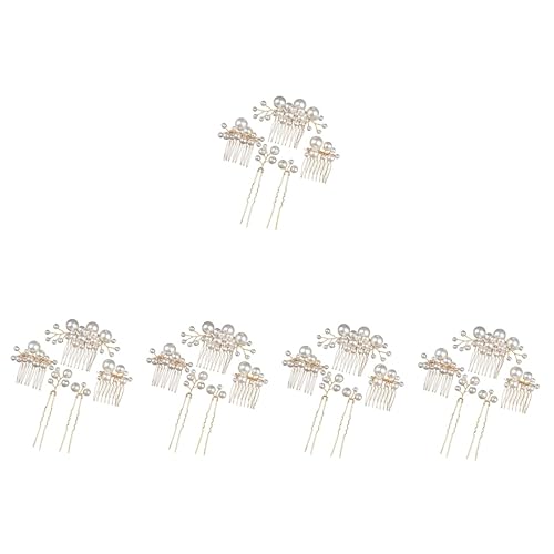 MAGICLULU 25 Stk Perle Braut Haarnadel Haarklammer Haarschmuck für Damen hochzeitshaar schmuck wedding hair accessories Haarspangen Braut Haarkamm Perlen Kopfbedeckung Hochzeitskleid Zubehör von MAGICLULU