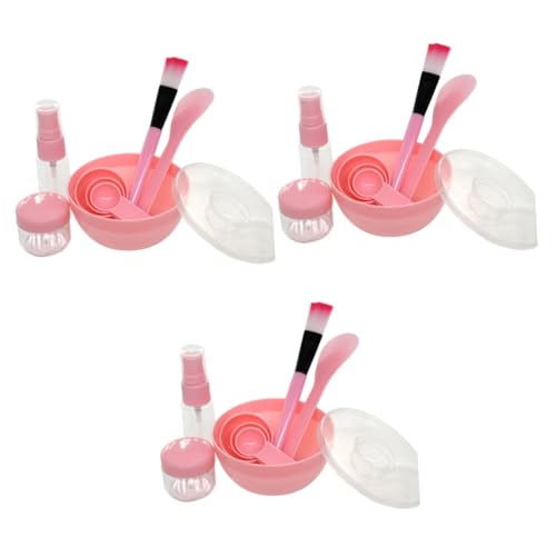 MAGICLULU 27 Stk Gesichtsmaske Löffel Bürste für Maskenschale Werkzeugsatz Rosa von MAGICLULU