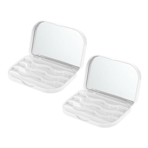MAGICLULU 2Er-Box Aufbewahrungsbox für Wimpern Wimpernhalter-Organizer Kunststoffpalette wimpern aufbewahrungsbox wimpern box falsche wimpern Wimpernzange Organisator für künstliche Wimpern von MAGICLULU