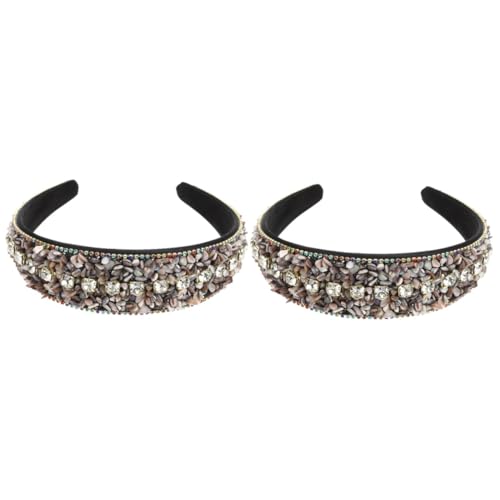 MAGICLULU 2St Diamant-Stirnband Werkzeug zum Flechten von Haaren Strass-Stirnbänder für Frauen Haarband mit Strasssteinen Haarband für besondere Anlässe Haargummi Bling Haarschmuck Mode Tuch von MAGICLULU