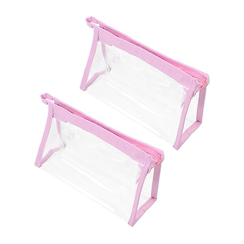 MAGICLULU 2st Dreieckiges Transparentes Federmäppchen Tragbare Bleistifttasche Große Kosmetiktaschen Badezimmer Duschtaschen Große Bleistifttasche Japanisch PVC Student Reißverschlusstasche von MAGICLULU