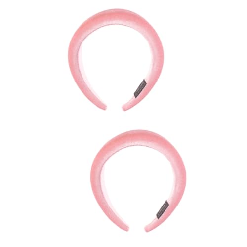 MAGICLULU 2st Haarband Elastisches Stirnband Schwarze Stirnbänder Dehnbare Stirnbänder Für Frauen Haarschmuck Für Mädchen Frau Stirnband Gepolsterte Haarbänder Fräulein Rosa Anmut Schwamm von MAGICLULU