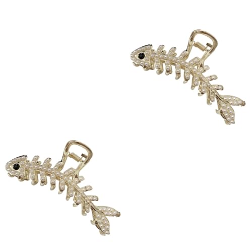 MAGICLULU 2St Haarnadel mit Fischgrätenmuster Haarspangen für Damen passende Armbänder für Paare Haar Klammern Perlen-Haarspangen Clips für dickes Haar Haarklammern für Frauen Blitzbohren von MAGICLULU