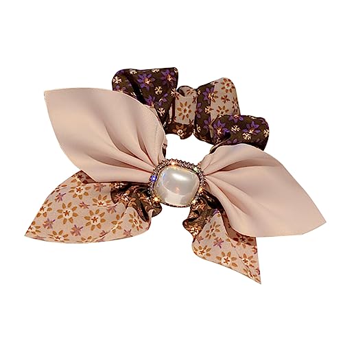 MAGICLULU 2St Haarring Haarschmuck für Frauen Haarbänder für Frauen hair scrunchies hairtinsle Schal Haargummis aus Seide Haargummi mit Schleife Haarband Perle Pferdeschwanz Halter Stirnband von MAGICLULU