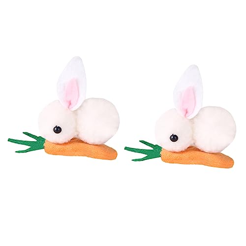 MAGICLULU 2St Häschen Haarnadel Osterhaare Hasenhaar-Accessoires kinder haarspangen haarspange kinder Haarklammer haarschmuck Haarspangen für Kinder Haarnadel für Kinder Entenschnabel Knopf von MAGICLULU