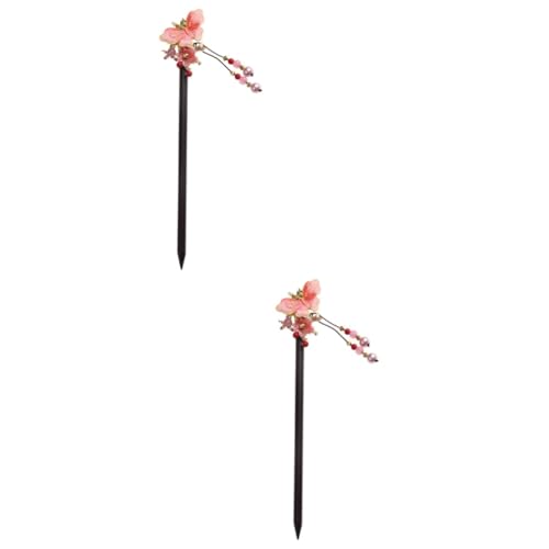 MAGICLULU 2St Hanfu-Haarnadel Haarspangen für Damen chinesische brauthaarnadel Tiara stäbchen Haarstock Haarnadel Haarknotenstock Haarnadel die Blumen Brötchen Haare hoch Haarschmuck von MAGICLULU