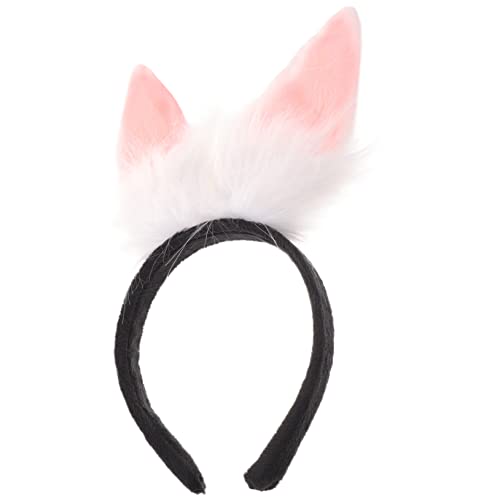 MAGICLULU 2St Hasenohr Stirnband kinder haarschmuck fasching haarschmuck Tierohren Haarband festival haarschmuck christmas headband Osterhaarreif behaart Kopfbedeckung Mädchen Plüsch Rosa von MAGICLULU