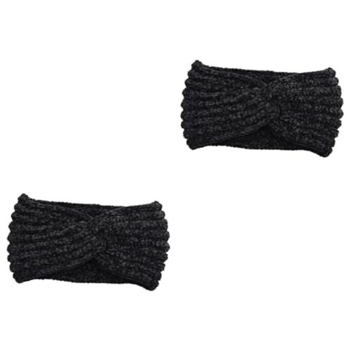 MAGICLULU 2St Kreuz Stirnband sportliches Stirnband geflochtene Stirnbänder Schal haarband hair- Haargummi haarreifen damen Sport-Kopfbedeckung gestrickte Haarreifen warm halten Haarring von MAGICLULU