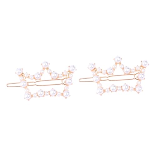 MAGICLULU 2 Stücke Mode Haar Clips Frauen Mädchen Damen Geometrische Crown Haarnadel Ornament von MAGICLULU