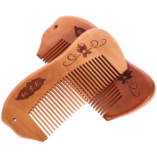 MAGICLULU Kamm 2St Mahagoni-Kamm Entwirrungskamm Haartrocknerbürste Haarbürste Kämme für Männer Frisierkamm Haarkämme für Frauen Schüttgut kleiner Fisch Kämmer Bastelkamm Mann Pick-Kamm von MAGICLULU