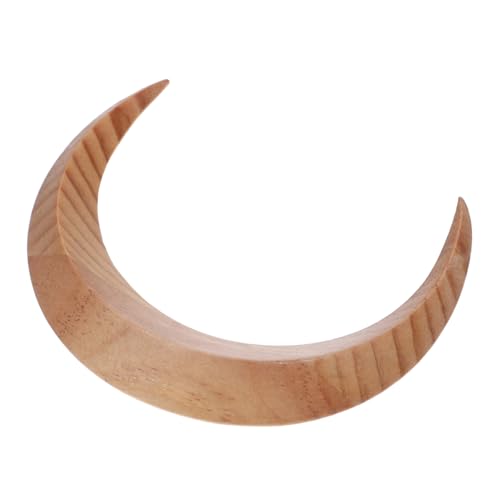 MAGICLULU 2st Mond Haargabel Haarspange Hand Frauen-mond-haarnadel Haarkamm-accessoire Frisierkamm Haarstock Haargabel Für Frauen Brötchen Holz Damen Halbmond Hölzerner Kamm von MAGICLULU