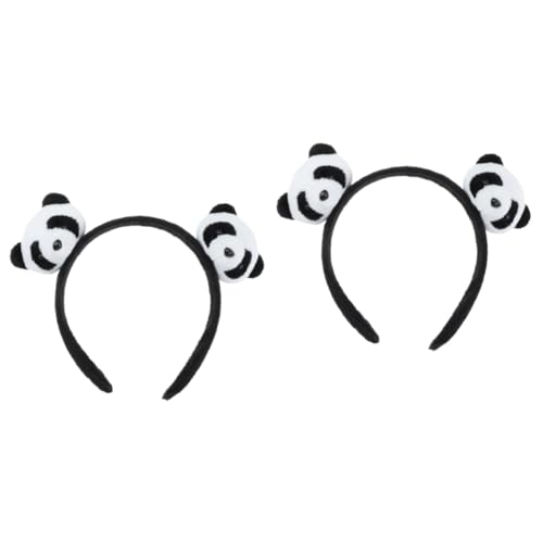 MAGICLULU 2St Panda-Haarnadel kinder haarspangen haarspange kinder damen stirnbänder panderetas para adultos Haarklammer Haar Klammern Plüsch Tier Panda Stirnband Plüsch-Stirnband Karikatur von MAGICLULU