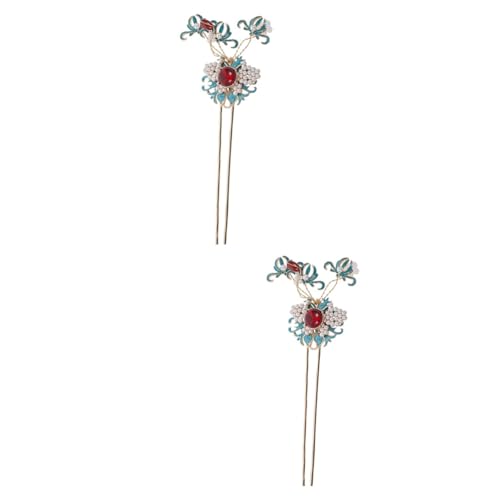 MAGICLULU 2St Perle Haarnadel Zubehör Accessoires für Mädchen Tiara Haarspangen Hanfu-Kopfschmuck Essstäbchen für Haare Jahrgang Haargabel China schmücken Fräulein Kopfbedeckung von MAGICLULU