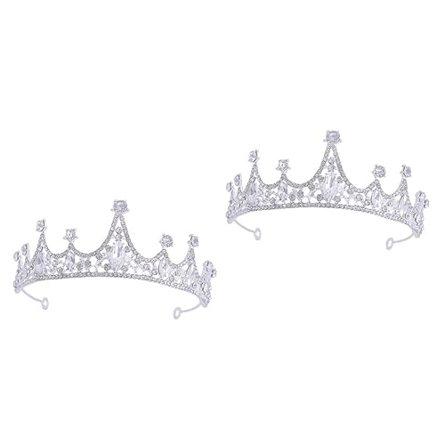 MAGICLULU 2St Prinzessinnen-Stirnband für Kinder hair accessories kinder haargummis kinder haarband Prinzessin Diamant Diademe Haarbänder Tiara Kronen-Haarband elegante Kopfbedeckung von MAGICLULU