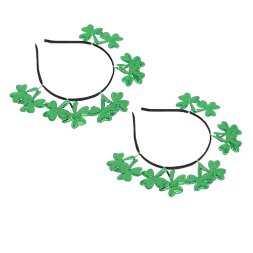 MAGICLULU 2St Stirnband Haarbänder triopse Festliche Haartracht Haarschmuck für Kinder Tiara st. Patrick's Day Haarband einzigartiger Kopfschmuck Blatt schmücken Requisiten Kopfbedeckung von MAGICLULU