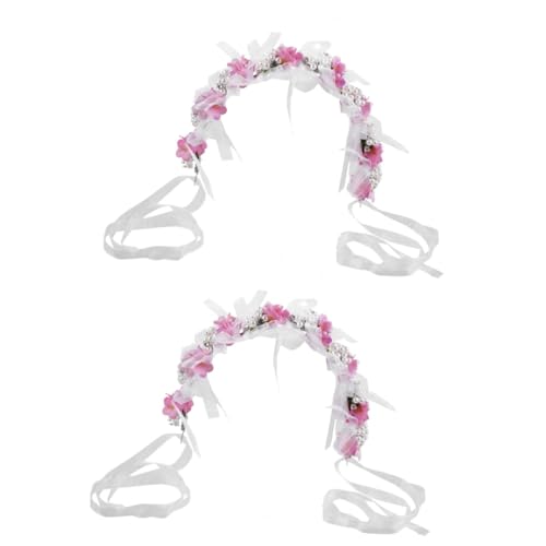 MAGICLULU 2St Tiara für Kinder Perlenkopfschmuck Brautkopfschmuck für die Hochzeit kinder haarschmuck hair accessories for girls Haarschmuck für die Hochzeit Haarband Krone von MAGICLULU