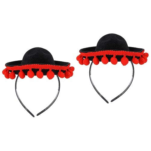 MAGICLULU 2St karneval kopfschmuck haar spangen Haarbänder hair prong bälle mexikanische hüte für männer Mexiko Haarband Tiara Haarreifen Mexiko Kopfbedeckung Böhmen Stirnband Kopftaste Mann von MAGICLULU