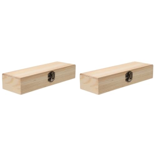 MAGICLULU 2er-Box Handform Für Kinder Kleine Holzkisten Schatzkisten Aus Holz Schablonen Für Kinder Kinderton Ton Zum Basteln Ton Für Kinder Etui Holzkasten Bleistift Student Hölzern von MAGICLULU