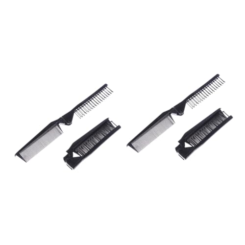 MAGICLULU 2er-set Haarkamm-set Doppelköpfiger Zahnkamm Aus Kunststoff Reise-haarbürste Haarglätter Für Männer Und Frauen Salons 5 Stück X 2 von MAGICLULU