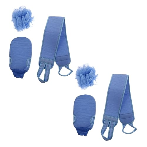 MAGICLULU 2st Badeset Bad Dusche Schrubber Badehandschuhe Afrikanisches Peeling-netz Peeling-rückenwäscher Luffa Rückenschrubber Badetuch Badebürste Sport Rückenbürste Körper von MAGICLULU