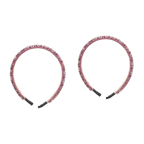 MAGICLULU 2St barockes Strasshaar Glitzer-Stirnband Stirnband mit Strassperlen Handgefertigt Haarband mit Kristallrhinestones Hochzeitsdekoration Haarschmuck Stirnband für Mädchen Anmut Frau von MAGICLULU