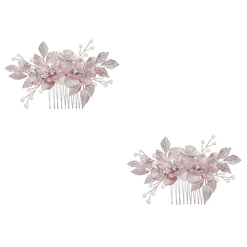 MAGICLULU 2St braut hochzeit tiara frauen kopfschmuck Haarkamm Kristall brauthaatschmuck brauthaarschmuk haarschmuck Hochzeitskopfschmuck für die Braut Blumenmädchen-Kopfschmuck Handbuch von MAGICLULU