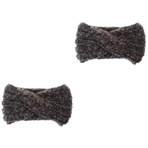 MAGICLULU 2St handgefertigte Haaraccessoires fleece stirnband strickstirnband elastisches Stirnband Kopftuch häkeln elastische Haargummis haarschmuck frauen kopfschmuck von MAGICLULU