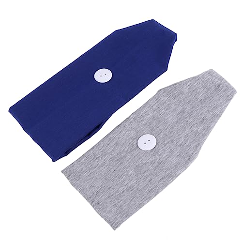 MAGICLULU 2st Dehnbares Kopftuch Fitness-stirnband Vorgebundenes Kopftuch Für Damen Stretch-stirnbänder Für Frauen Turban Headwrap Chemo-mütze Knopfhut Elastisch Krankenschwester Taschentuch von MAGICLULU