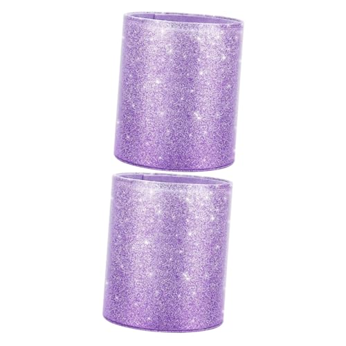 MAGICLULU 2st Glitzer-Leder-stifthalter Becherhalter Für Bleistift Schreibwarenbehälter Bleistift Tasse Topf Make-up-pinselbecher Vintage Bleistiftbehälter Schreibtischstift Pu Kind Violett von MAGICLULU