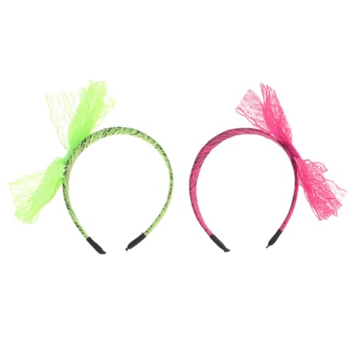 MAGICLULU 2st Haarschmuck Für Frauen Haarband Aus Spitze Turban-stirnband Schleife Stirnband Make-up-stirnbänder Für Frauen Neonstirnband 80er 90er Fräulein Schal Europäisch Und Amerikanisch von MAGICLULU