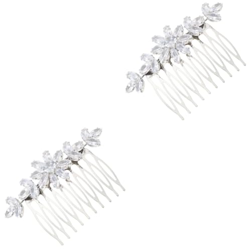 MAGICLULU 2St Kamm Haarkämme aus Kristall Haarspangen für Damen haarschmuck haar spangen Tiara Hochzeit Haarkamm Haarkämme für die Hochzeit Hochzeitskleid Kopfbedeckung Bar Mizwa Braut von MAGICLULU