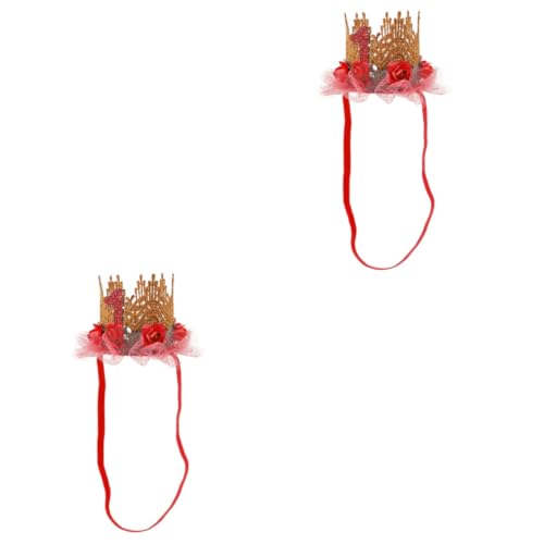 MAGICLULU 2St kindergeburtstag stirnband kinder haarschmuck party zubehör kinder Partyhüte für Kinder Stirnband für Babymädchen stirnbänder Haarschmuck für Babys Tiara-Krone für Babys von MAGICLULU