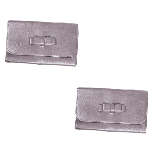 MAGICLULU 2 Stücke Pu Leder Kosmetik Tasche Tragbare Make-up Pinsel Organizer Tasche Für Frauen Reisen von MAGICLULU