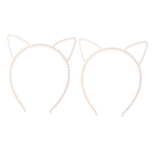 MAGICLULU 2st Haare Bedrucken Stirnbänder Mit Tierohren Haargummis Für Frauen Stirnband Katzen-cosplay Pailletten Haarreifen Party-haarreifen Haarschmuck Kind Süss von MAGICLULU