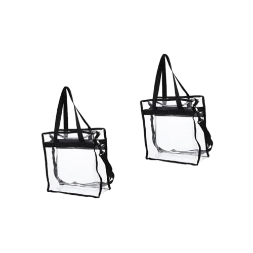 MAGICLULU 2st Transparente PVC-Tasche Reisebrieftasche Damen Geldbörse Strand-Make-up-Tasche Kreuztasche Einzelne Umhängetasche Damen-Einkaufstasche Kreuzen Fräulein von MAGICLULU