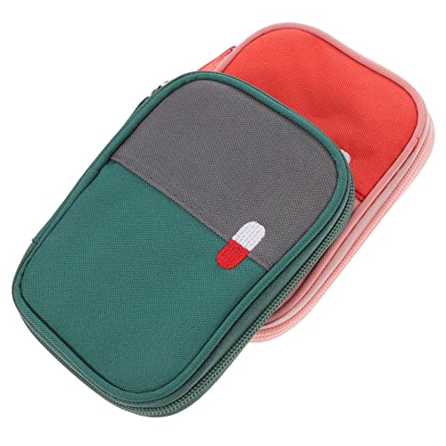 MAGICLULU 2stücke Mini Medikamenten Aufbewahrungstasche Reise Oxford Tragbar Organizer Kleine Lagerungtasche Für Outdoor Wandern Camping von MAGICLULU