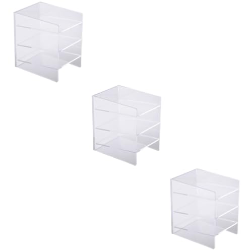 MAGICLULU 3 STK Aufbewahrungsbox Für Stifte Desktop-Organizer Schubladen Für Tischaufbewahrung Transparenter Stifthalter Klarsichtboxen Zur Aufbewahrung Büro Acryl Mini Schmücken von MAGICLULU