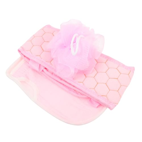 MAGICLULU 3 Sätze dreiteiliges Badetuchset exfoliating towel hamamtücher Duschgel Dusche Handschuhe Wäscher schrubben badetuch Duschtuch für den Körper Seife dreiteiliger Anzug Werkzeug Rosa von MAGICLULU