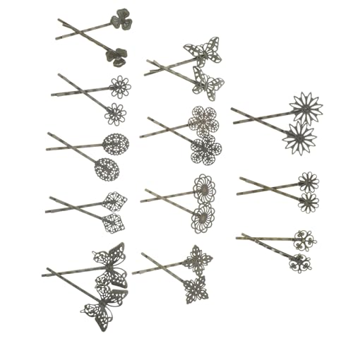 MAGICLULU 3 Sets Metall Vintage Haarnadel Clip Modische Haar-accessoires Mädchen Damen Retro Haar Bobby Set 24 Stück * 3 von MAGICLULU