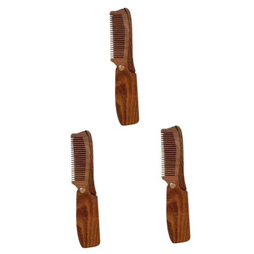 MAGICLULU 3 Stk Holzkamm Pflegekamm Herren Haarkamm Entwirrer headache relief kopfhaut massage Friseurzubehör antistatischer Kamm Mahagoni- hölzerner Kamm Massagekamm Mann Protokoll von MAGICLULU