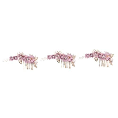 MAGICLULU 3 Stk Braut Haarkamm hair accessories for girls hochzeitshaar schmuck Strass-Kopfschmuck Brautkamm Tiara haarschmuck Hochzeit Haarkamm Kleid Kopfbedeckung Zubehör von MAGICLULU