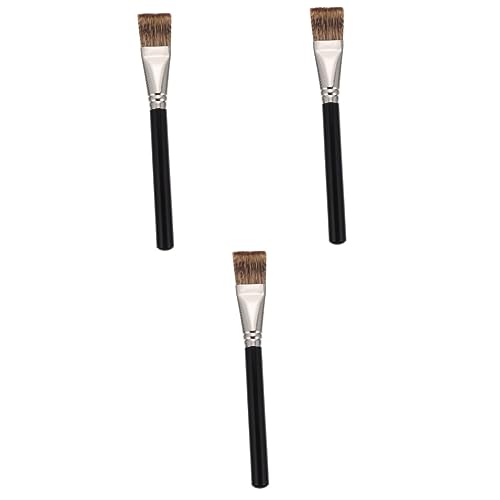 MAGICLULU 3 Stk Make-up Pinsel Augenbrauenpinsel Reise-make-up-pinsel Make-up-grundierungspinsel Hauttönungsgrundierung Eyeliner-pinsel Stiftung Holzgriff Fräulein Bürste Pulver Nicht Essen von MAGICLULU