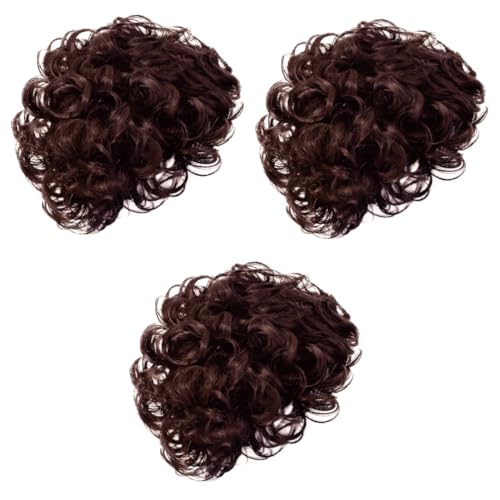 MAGICLULU 3 Stk Perücke synthetic wig toupee for men cosplay wig Männer synthetisches Haarteil Cosplay-Kopfbedeckung Mann Haarteil flauschige Hochtemperaturdraht von MAGICLULU